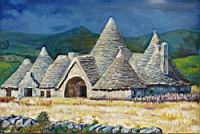 Olaszorszag Elhagyott trulli 50x33 olaj,farost.jpg