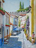 Portugalia, Obidos 30x40 olaj,farost.jpg